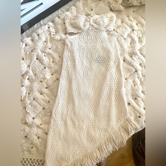 NWT Anna Sui x Free People Crochet Lace Cutout Midi Dress - Picture 4 of 9